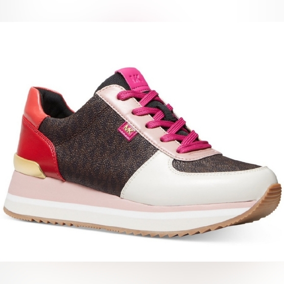 Michael Kors Monique Trainer Pink/Brown - Picture 3 of 11
